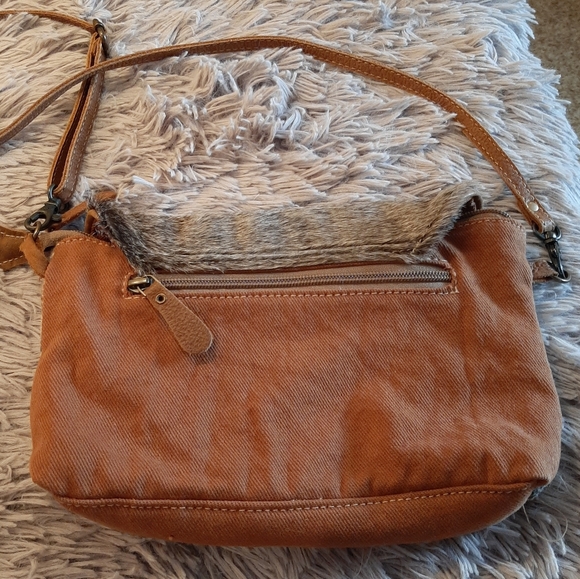 Myra Bag Canvas, Leather and Hairon Crossbody Bag - Picture 9 of 14